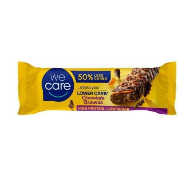 We Care Lower Carb Chocolate Brownie 60gr (Μπάρα Σοκολάτας Γάλακτος με Στρώση Καραμέλας)