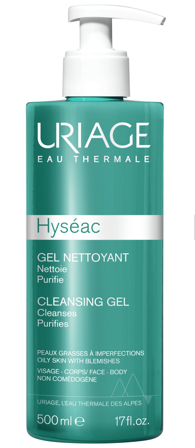 Uriage Hyseac Cleansing Gel 500ml (Τζελ Καθαρισμού για Μικτή/Λιπαρή Επιδερμίδα)