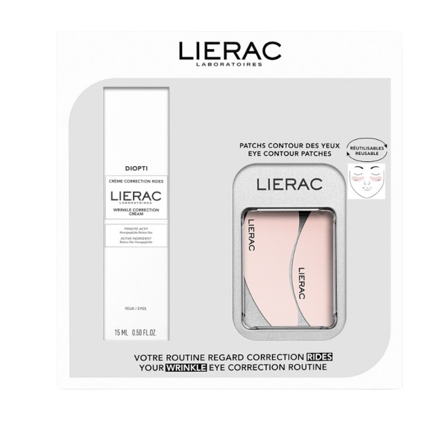 Lierac SET Dioptirides Wrinkle Correction Cream 15ml & Patches (Ρουτίνα Ματιών για Διόρθωση Ρυτίδων)