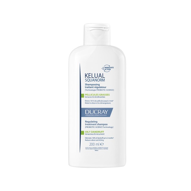 Ducray Kelual Squanorm Oily Dandruff Shampoo 200ml (Ρυθμιστικό Σαμπουάν Θεραπείας για Λιπαρή Πιτυρίδα)