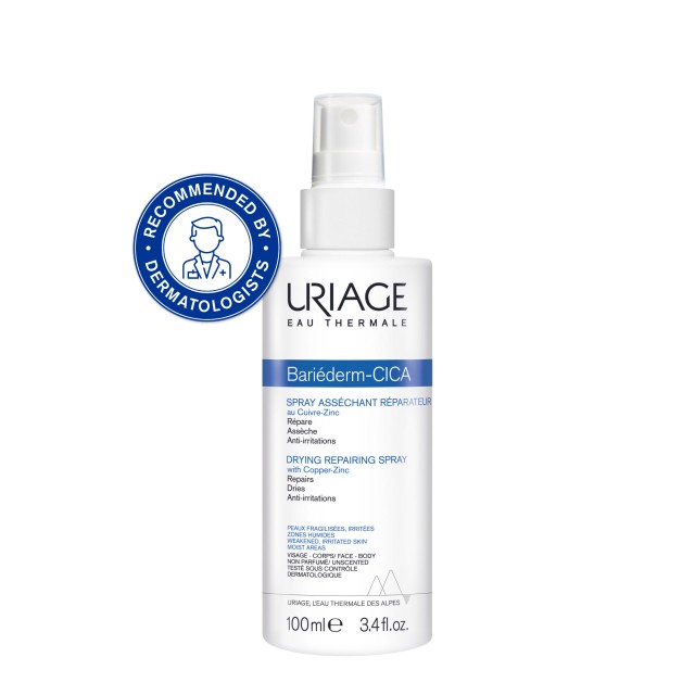 Uriage Bariederm Cica Spray Assechant Reparateur 100ml (Αναπλαστική Κρέμα για Ξηρό & Ερεθισμένο Δέρμ