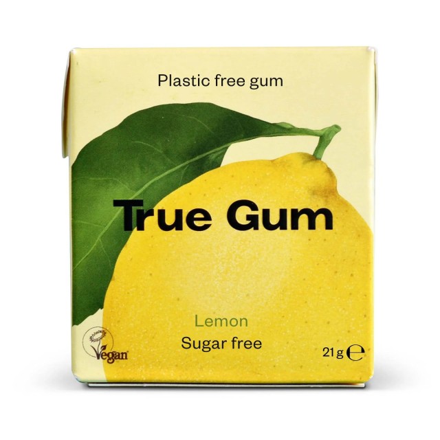 True Gum Lemon 21gr (Τσίχλες Χωρίς Ζάχαρη με Γεύση Λεμόνι)