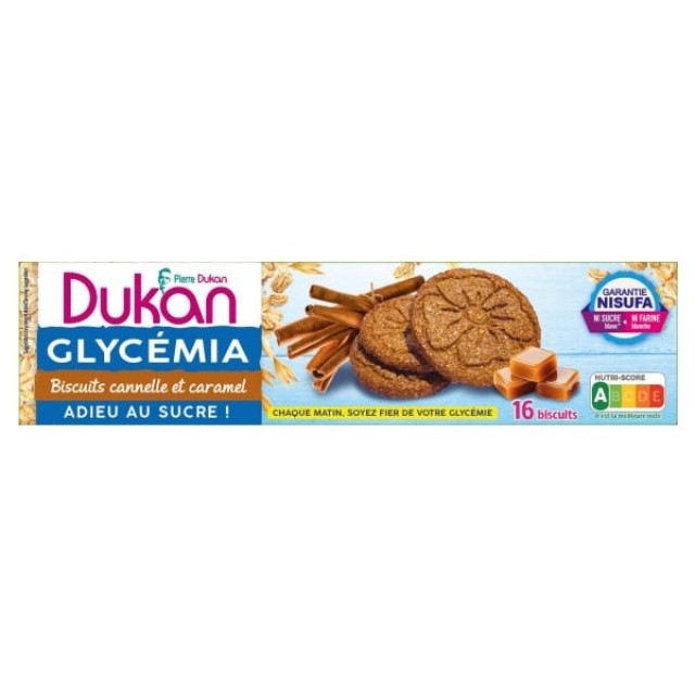 Dukan Glycemia Oat Bran Biscuits Cinnamon & Caramel Flavor