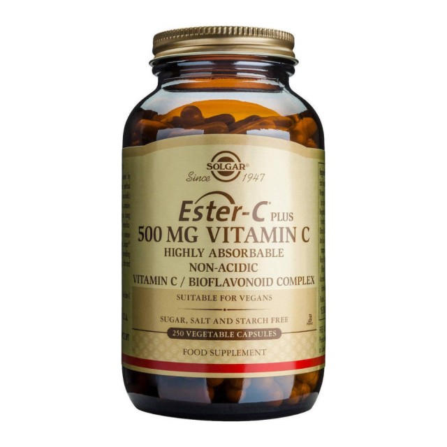 Solgar Ester C 500mg 250 Vegetarian Caps (Βιταμίνη C)