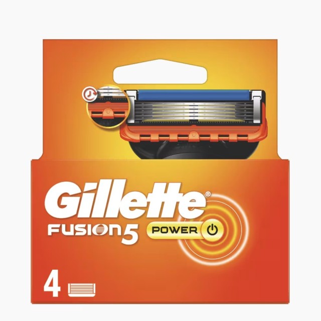 Gillette Fusion 5 Power Men’s Razor Refills 4τεμ (Ανταλλακτικές Κεφαλές Ξυριστικής Μηχανής με 5 Λεπίδες)