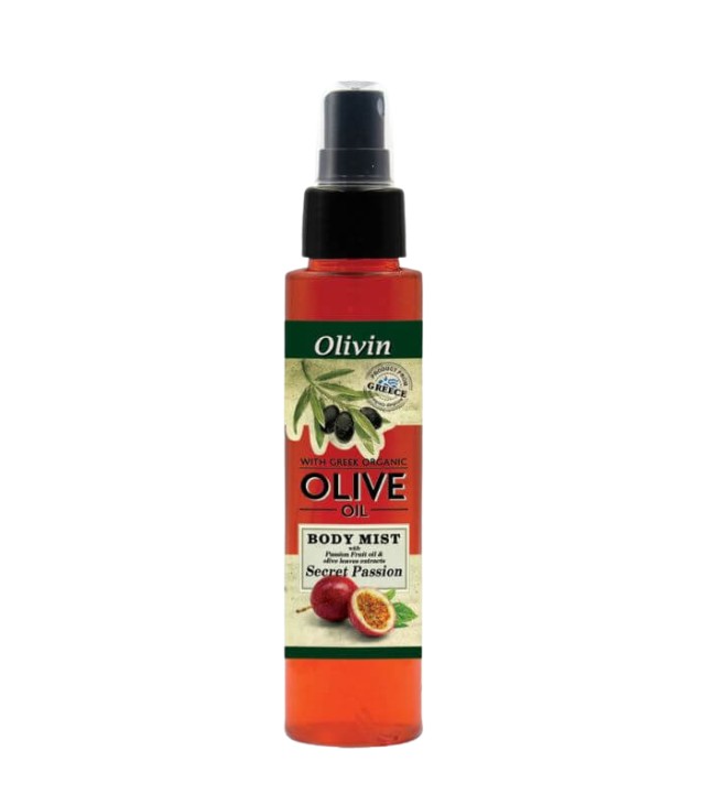 Olivin Body Mist Secret Passion 100ml (Ενυδατικό Σπρέυ Σώματος με Έλαιο Passion Fruit)
