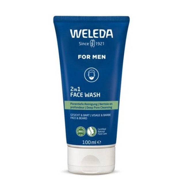 Weleda for Men 2in1 Face Wash 100ml (Ανδρικό Καθαριστικό Προσώπου)