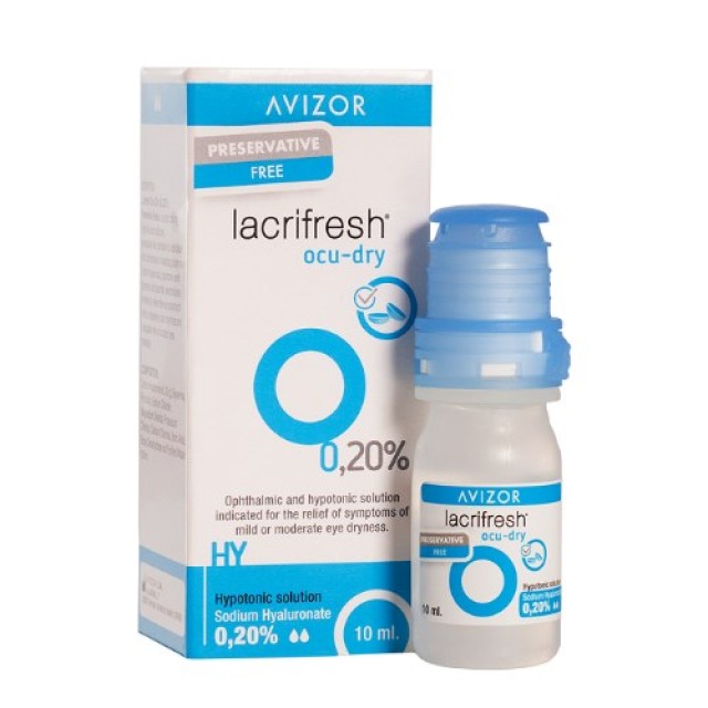 Avizor Lacrifresh Ocu Dry 0,20% 10ml (Οφθαλμικό Διάλυμα για Ανακούφιση από Ήπια έως Μέτρια Ξηροφθαλμία)