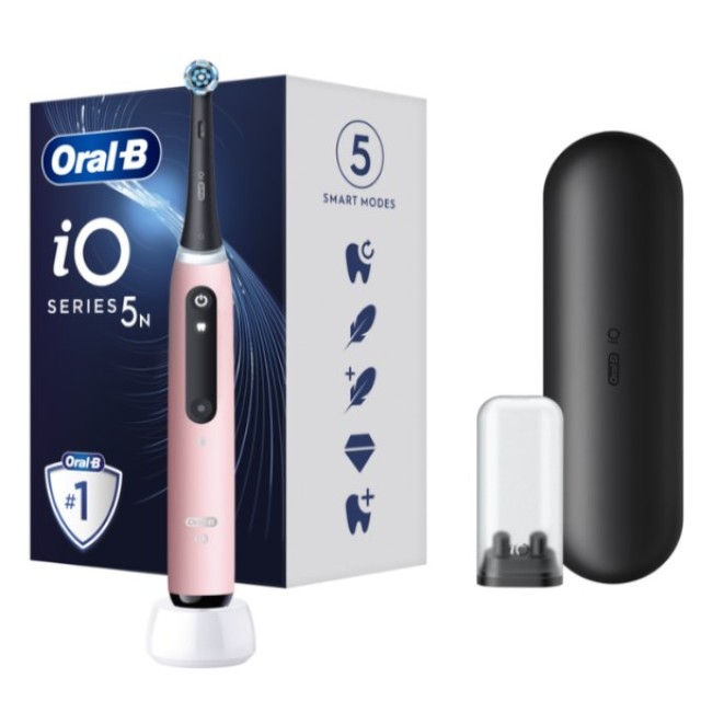 Oral-B iO Series 5 Magnetic Pink (Ηλεκτρική Οδοντόβουρτσα Ροζ με Θήκη Ταξιδίου)