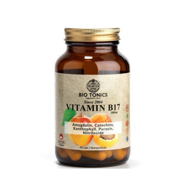 Bio Tonics Vitamin B17 180mg 90caps (Συμπλήρωμα Διατροφής με Βιταμίνη B17 με Αντιοξειδωτική Δράση)