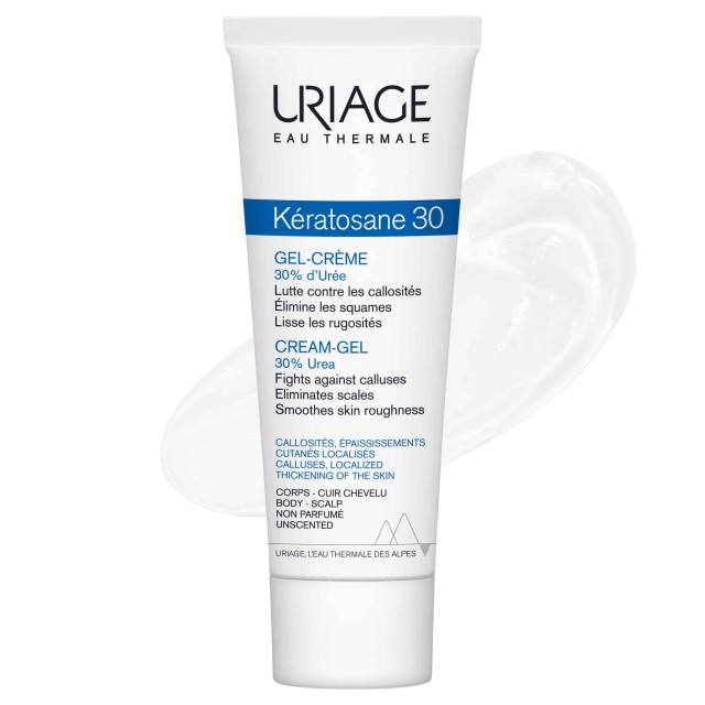 Uriage Keratosane 30 Cream Gel 30% Urea 75ml (Κρέμα Τζελ για Πολύ Ξηρή Επιδερμίδα)