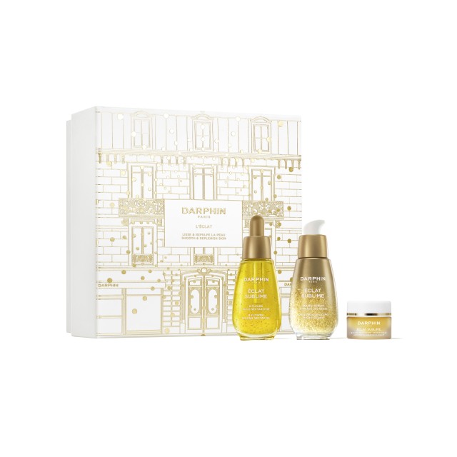 Darphin Eclat Sublime SET 8 Flower Golden Nectar 30ml & Dual Rejuvenating Micro-Serum 30ml & Aromatic Cleansing Balm 15ml