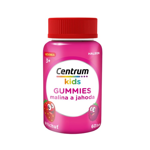 Centrum Kids Gummies Strawberry Berry 60gummies (Ζελεδάκια με Φυσική Γεύση Φράουλας & Βατόμουρου για την Υποστήριξη της Υγιούς Ανάπτυξης των Παιδιών)