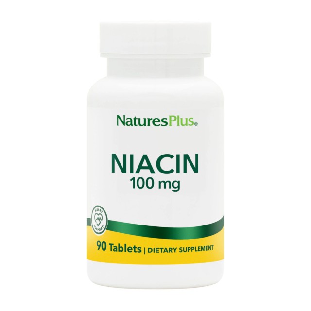 Natures Plus Niacin 100mg 90 tabs (Μείωση χοληστερίνης - Τριγλυκερίδια)