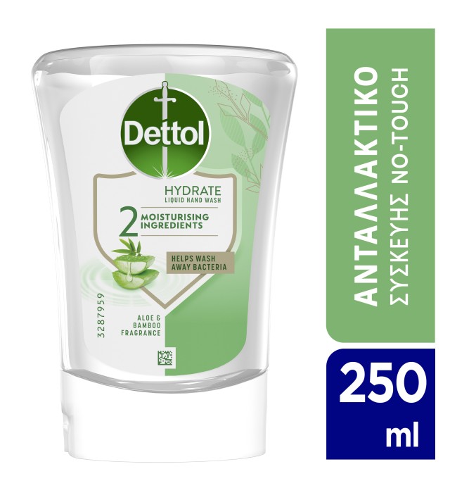 Dettol No Touch Hand Wash Refill Aloe Vera 250ml (Dettol Ανταλλακτικό Υγρό Κρεμοσάπουνο Συσκευής No-touch)