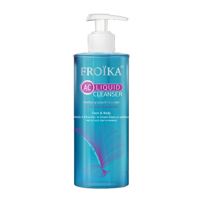 Froika AC Liquid Cleaner 400ml (Υγρό Καθαρισμού Προσώπου & Σώματος για Λιπαρή Επιδερμίδα με Τάση Ακμής)