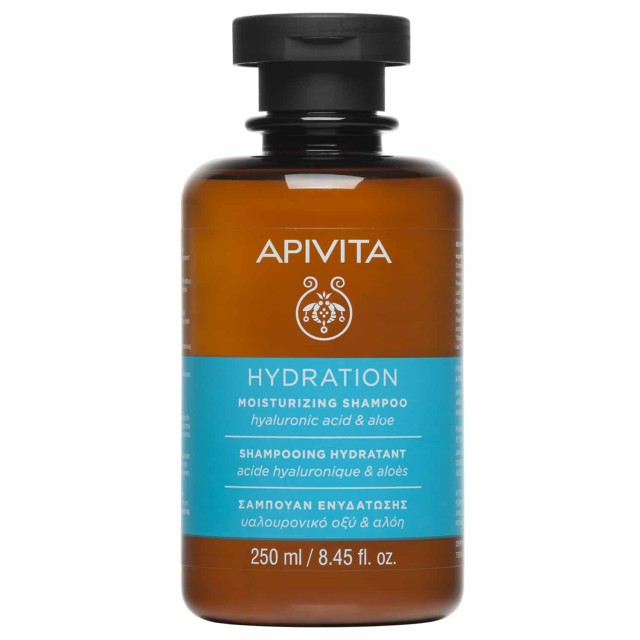 Apivita Hydration Moisturizing Shampoo Hyaluronic Acid & Aloe 250ml (Σαμπουάν Ενυδάτωσης με Υαλουρονικό Οξύ & Αλόη)