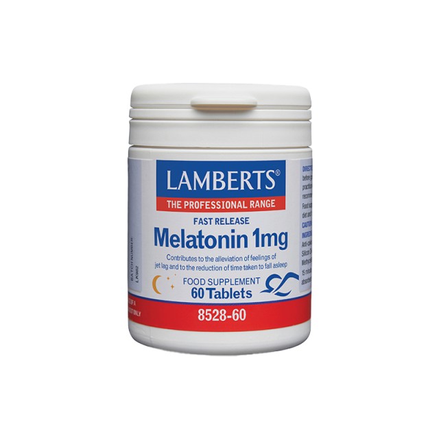 Lamberts Melatonin 1mg 60tabs (Συμπλήρωμα Διατροφής με Μελατονίνη για την Αντιμετώπιση της Αϋπνίας)