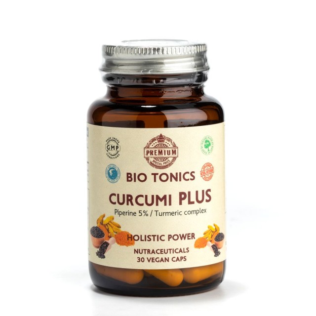 Bio Tonics Curcumi Plus 30caps (Συμπλήρωμα Διατροφής με Κουρκουμά με Αντιοξειδωτική Δράση)