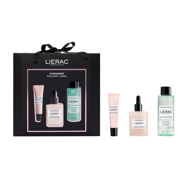 Lierac Xmas SET Hydragenist The Rehydrating Serum 30ml & The Rehydrating Eye Care 15ml & Cleanser The Eye Makeup Remover 100ml