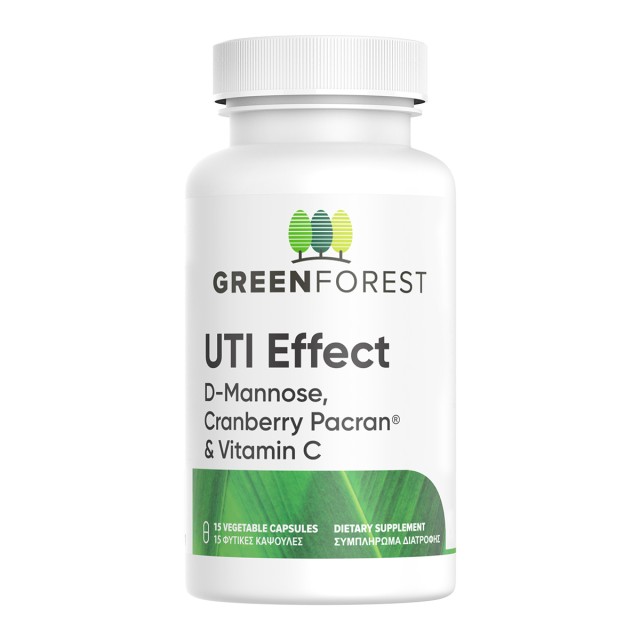 Green Forest UTI Effect D-Mannose, Cranberry Pacran & Vitamin C 15vcaps (Συμπλήρωμα για το Ουροποιητικό Σύστημα)