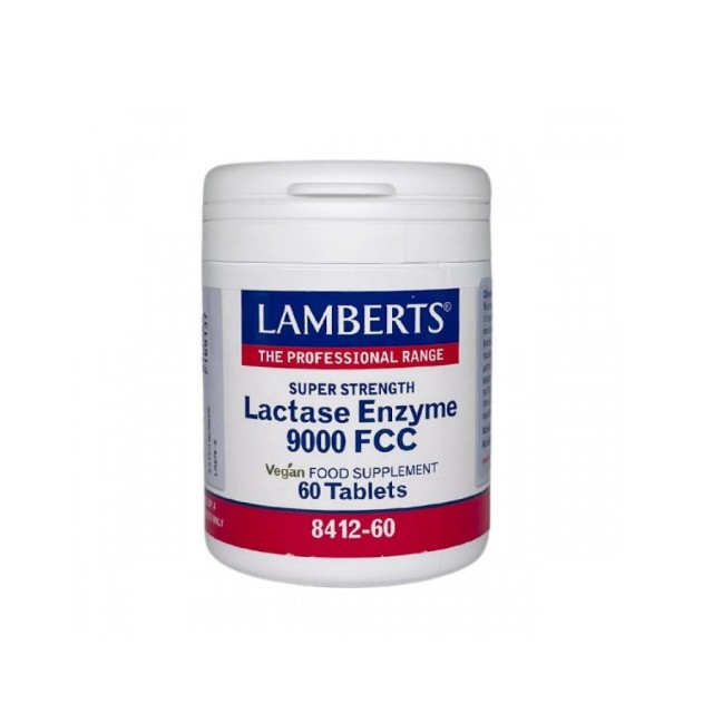 Lamberts Lactase Enzyme 9000FCC 60tabs (Υψηλής Δραστικότητας Φυσική Λακτάση)