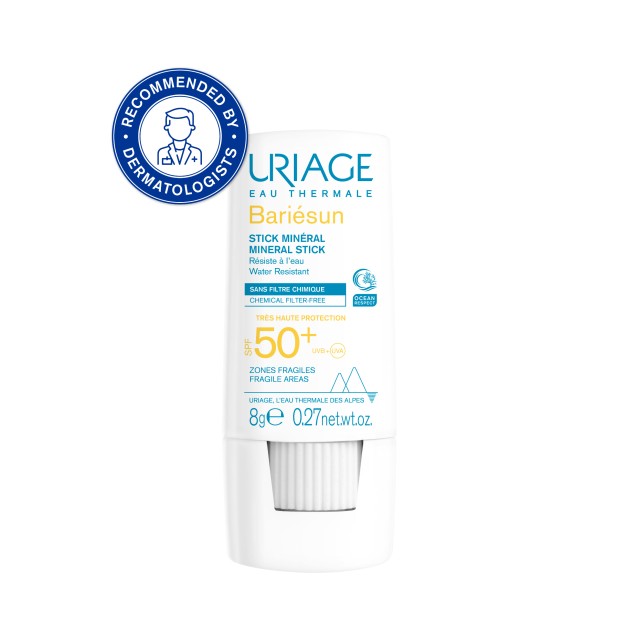 Uriage Bariesun Mineral Stick SPF50+ 8gr (Αντηλιακό Στικ για τις Ευαίσθητες Ζώνες του Προσώπου)