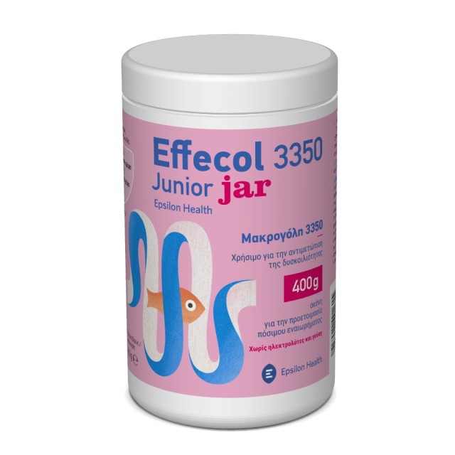 Effecol 3350 Junior Jar 400gr (Συμπλήρωμα Διατροφής για την Αντιμετώπιση της Παιδικής Δυσκοιλιότητας)