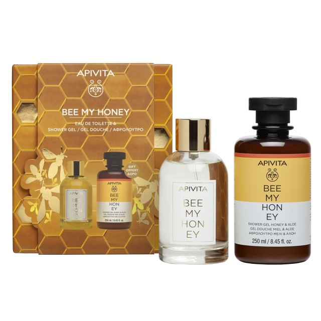 Apivita Bee My Honey SET Eau de Toilette 100ml & Shower Gel Honey & Aloe 250ml (ΣΕΤ με Φρέσκο & Αναζωογονητικό Άρωμα & Αφρόλουτρο με Μέλι & Αλόη)