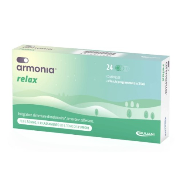 Nathura Armonia Relax Melatonin 1mg 24tabs (Συμπλήρωμα Διατροφής Μελατονίνης για Καλό Ύπνο & Καλή Διάθεση)