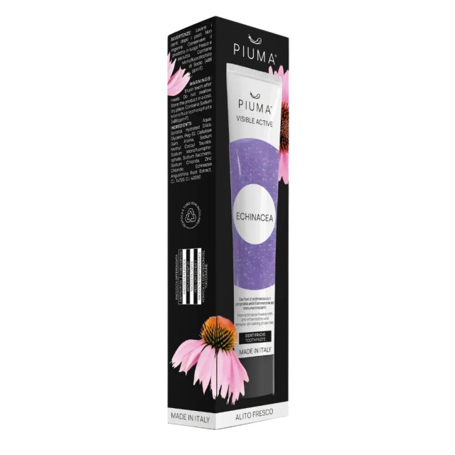 Piuma Visible Active Echinacea Toothpaste 75ml (Οδοντόκρεμα με Εχινάκεια με Αντιφλεγμονώδεις & Επουλωτικές Ιδιότητες)