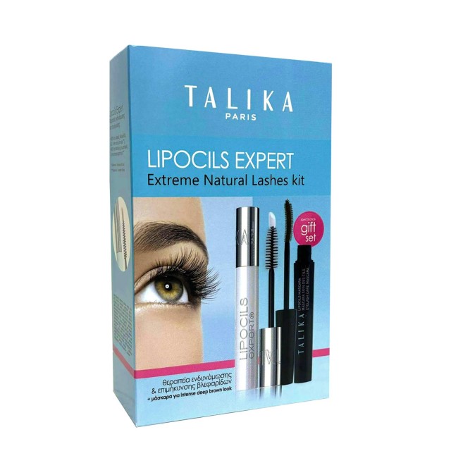 Talika SET Lipocils Expert 10ml & Lipocils Mascara Brown 8,5ml (ΣΕΤ με Ορό Επαναρθωτικής Θεραπείας & Επιμήκυνσης των Βλεφαρίδων & Καφέ Μάσκαρα)