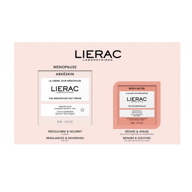 Lierac SET Arkeskin The Menopause Day Cream 50ml & Body Nutri the SOS Repair Balm 30ml