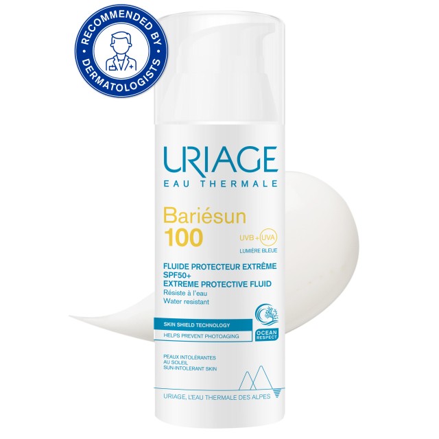 Uriage Bariesun 100 Extreme Protective Fluid SPF50+ 50ml (Αντηλιακό Πρόσωπου Πολύ Υψηλής Προστασίας για Ευαίσθητες & Δυσανεκτικές Επιδερμίδες)