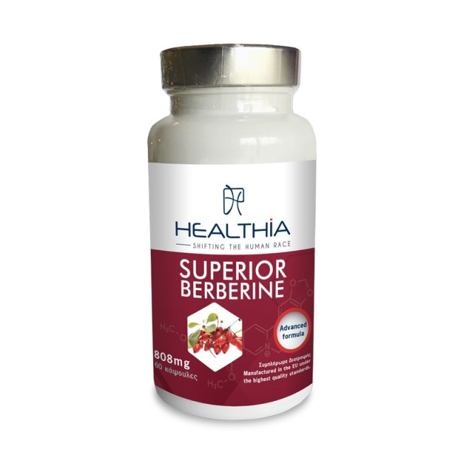 Healthia Superior Berberine 808mg 60caps (Συμπλήρωμα Διατροφής με Bερβερίνη)