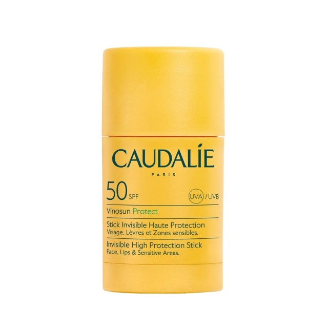 Caudalie Vinosun Protect Invisible High Protection Stick SPF50 15gr (Αντηλιακό Στικ για Πρόσωπο & Ευαίσθητες Ζώνες)