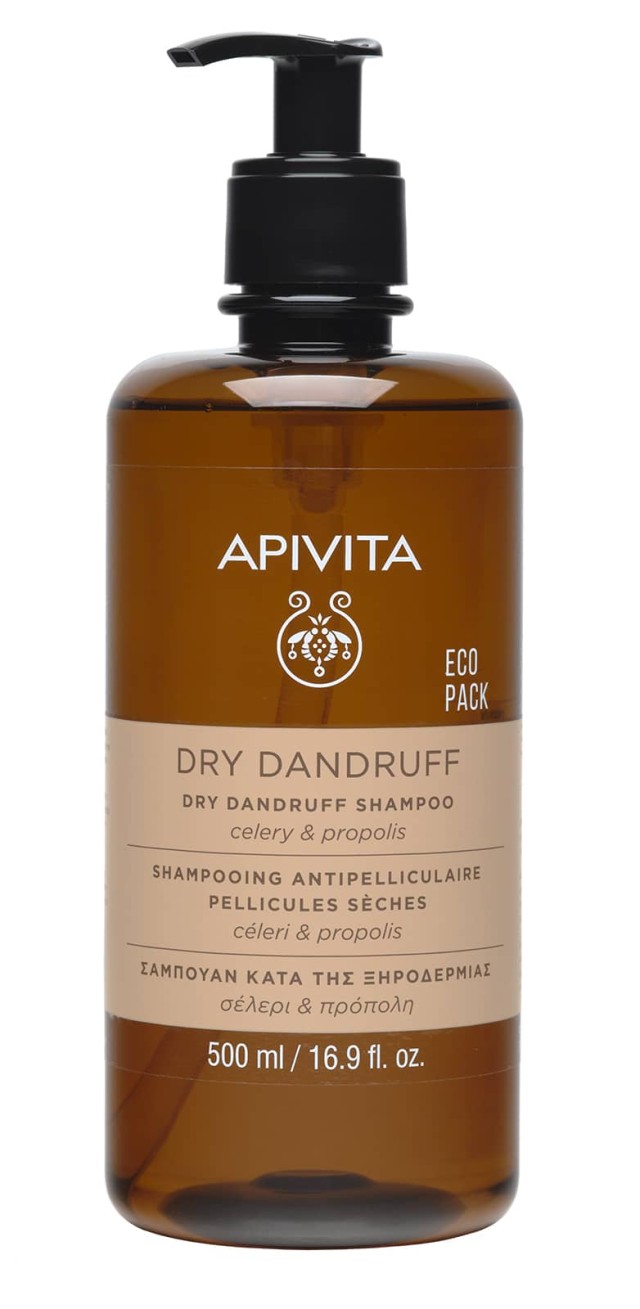 Apivita Holistic Care Dry Dandruff Shampoo 500ml (Σαμπουάν Κατά της Ξηροδερμίας με Σέλερι & Πρόπολη)