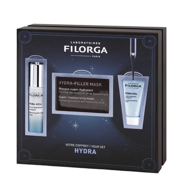 Filorga SET Hydra Hyal Serum 30ml & ΔΩΡΟ Hydra Filler Mask & Hydra Hyal Cream 15ml (ΣΕΤ Περιποίησης Προσώπου για Αντιγήρανση)