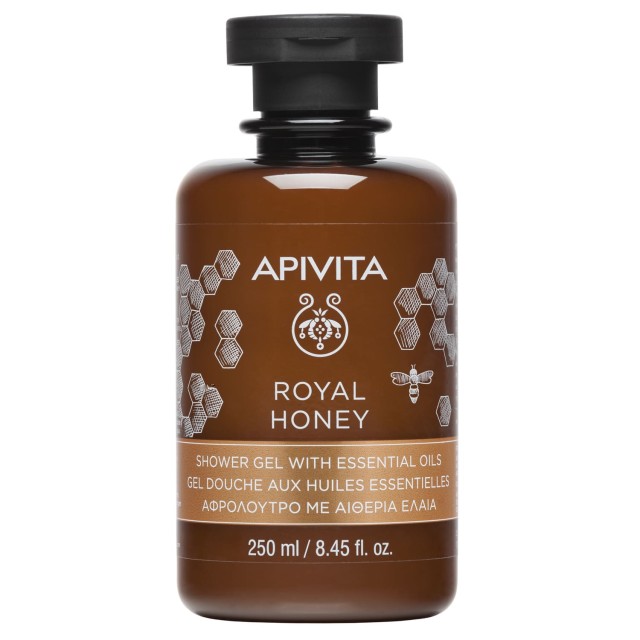 Apivita Royal Honey Shower Gel 250ml (Κρεμώδες Αφρόλουτρο για Ξηρή Επιδερμίδα με Mέλι)