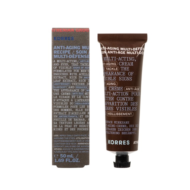 Korres Αthenian Grooming Anti-Aging Multi-Defender Face & Eyes Cream 50ml (Αντιγηραντική Κρέμα Προσώπου & Ματιών για Άνδρες)