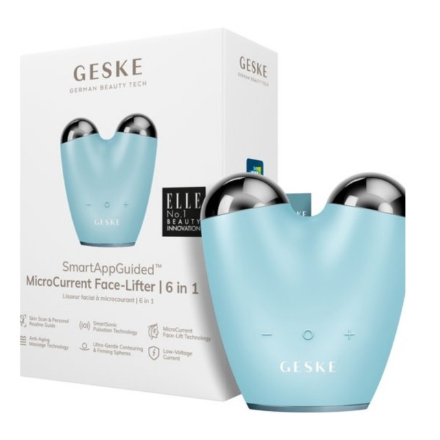 Geske Microcurrent Face Lifter 6 in1 Turquoise (Συσκευή Μικρορεύματος & Παλμών για Σύσφιξη & Ανόρθωση του Δέρματος)