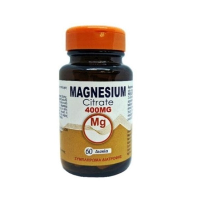 Magnesium Citrate 400mg 60tabs (Συμπλήρωμα Διατροφής με Μαγνήσιο)