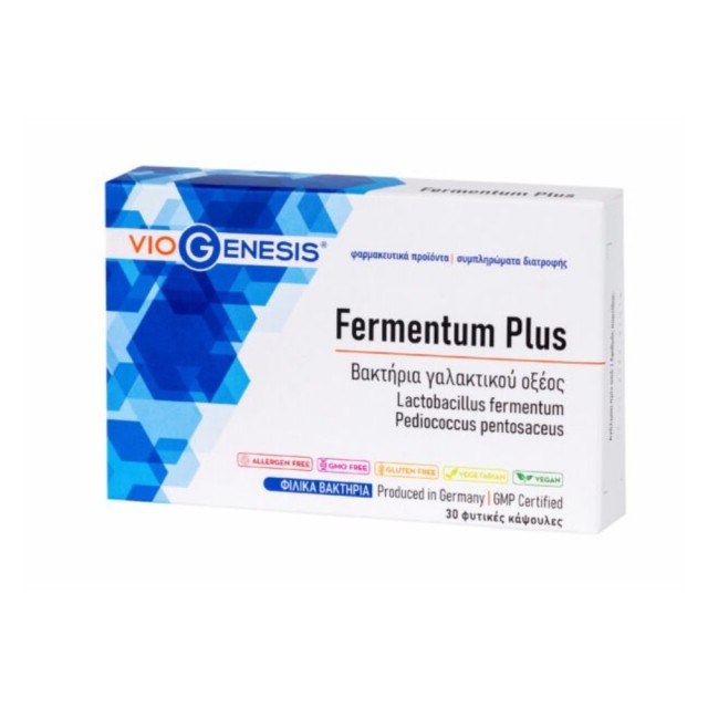 Viogenesis Fermentum Plus 30caps (Συμπλήρωμα Διατροφής με Βακτήρια Γαλακτικού Οξέος)