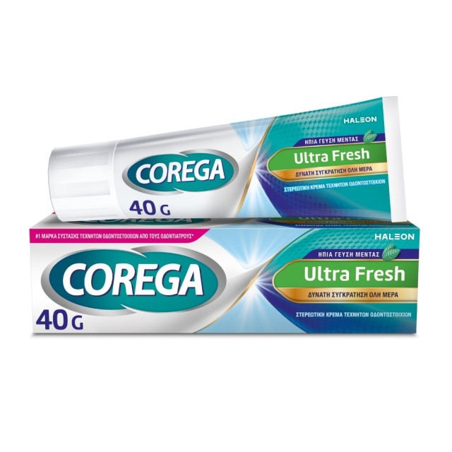 Corega 3D Ultra Fresh Cream 40ml (Στερεωτική Κρέμα για Τεχνητή Οδοντοστοιχία)