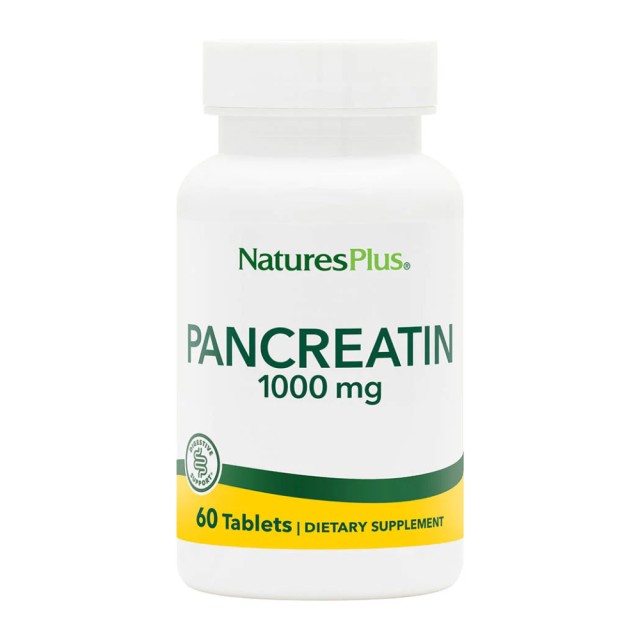 Natures Plus Pancreatin 1000mg 60 tabs (Πάγκρεας)