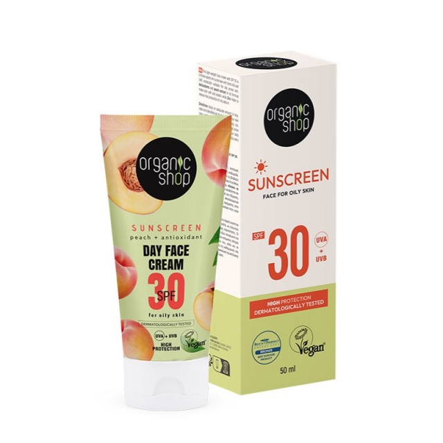 Natura Siberica Organic Shop Sunscreen Day Face Cream SPF30 50ml (Αντηλιακή Κρέμα Προσώπου για Κανονική/Ξηρή Επιδερμίδα)