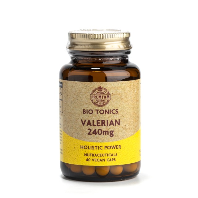 Bio Tonics Premium Valerian 240mg 40caps (Συμπλήρωμα Διατροφής για Βελτίωση της Ποιότητας του Ύπνου & την Ανακούφιση από το Στρες)