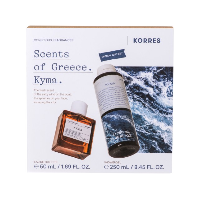 Korres SET Kyma Eau de Toilette 50ml & Kyma Showergel 250ml (ΣΕΤ με Φρέσκο και Αναζωογονητικό Ανδρικό Άρωμα & Αφρόλουτρο)