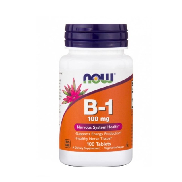 Now Vitamin B-1 100mg 100tabs (Συμπλήρωμα Διατροφής με Βιταμίνη Β1)