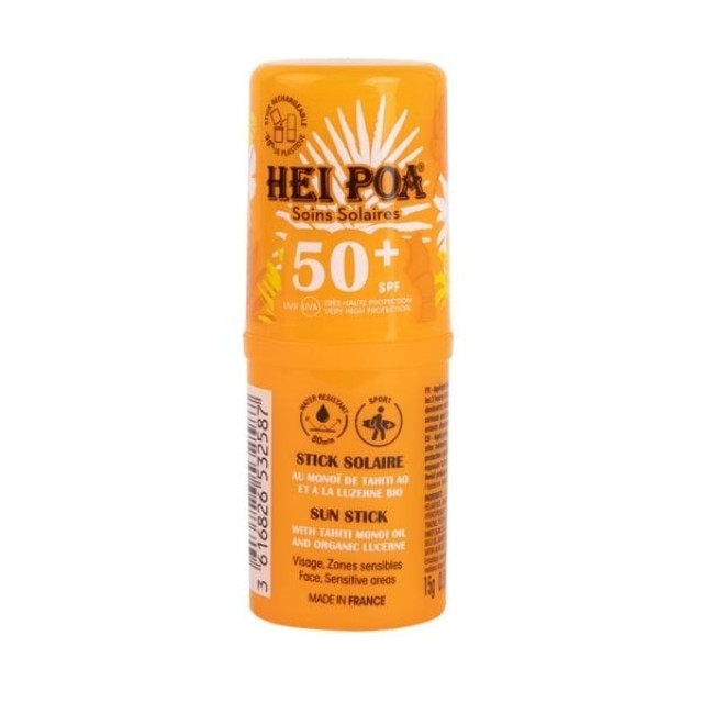 Hei Poa Sun Stick Face SPF50+ 15gr (Αντηλιακό Στικ για Πρόσωπο & Ευαίσθητες Περιοχές)